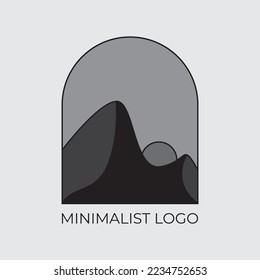 Line art logo illustration vector design with a minimalist concept for your company branding, company logo, social media element design, etc.
