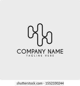 line art logo with the initials YH