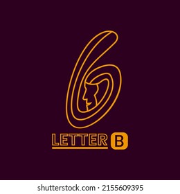 Line Art Logo Letter B Symbol Stock Vector (Royalty Free) 2155609395 ...