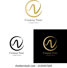 a line art logo of lines that form the letters C and N, very elegant which is perfect for the beauty and jewelry industry