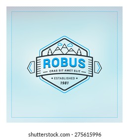 Line Art Logotype Template in Vintage Colors