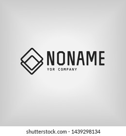 Line Art Logotype. Vector isolated graphic design elemen. Branding identity emblem, symbol perfect for logistic, technology, storage, delivery, shipping business. Moder, flat, outline, abstract logo