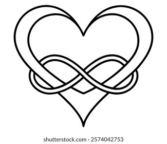 Line art, love, love concept for valentine's day. vector illustration with white background.