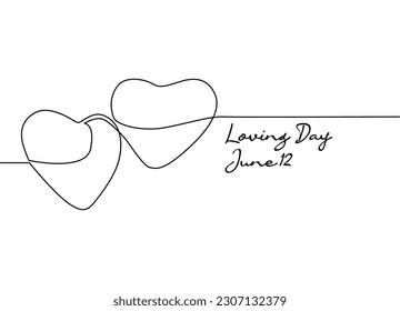 line art of loving day good for loving day celebrate. line art. illustration.