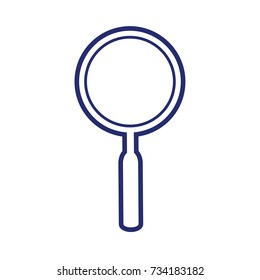 line art magnifying glass icon 