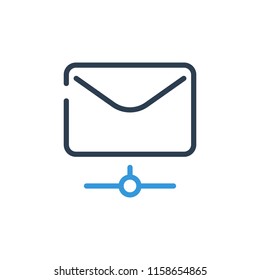 Line Art. Mail and message Network vector