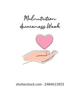 line art of Malnutrition Awareness Week good for Malnutrition Awareness Week celebrate. line art.