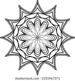 Diseño e ilustrador de mandala de arte de línea