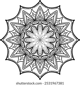 Diseño e ilustrador de mandala de arte de línea