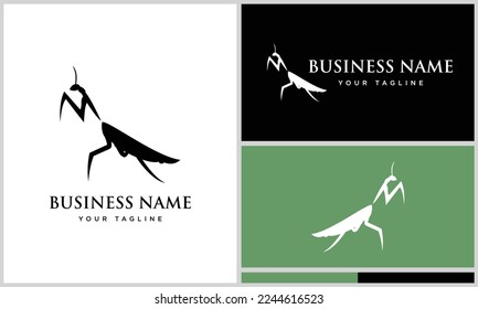line art mantis logo template