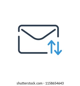 Line art. Message Exchange vector