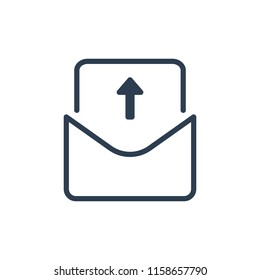 Line art. message and mail feedback. vector icon