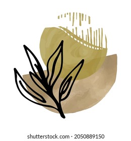 Line art minimal abstract organic shapes 