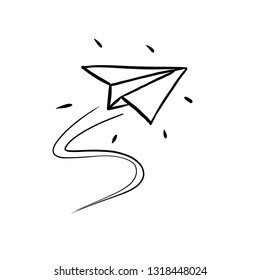 Line Art Minimal Airplane Vector Design Doodle