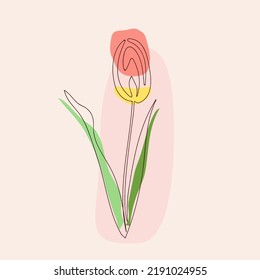 Line art minimal vector illustration