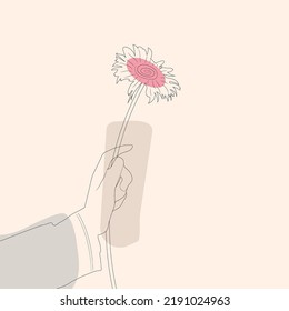 Line art minimal vector illustration