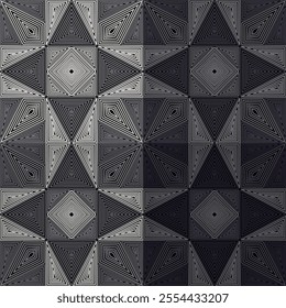 line art mirage black and white halftone optical artwork abstract seamless geometric graphic decoration ethnic outline template wallpaper printed fabric pattern hand drawn contour background ombre
