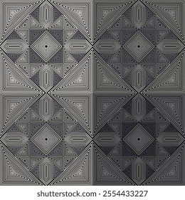line art mirage black and white halftone optical artwork abstract seamless geometric graphic decoration ethnic outline template wallpaper printed fabric pattern hand drawn contour background ombre
