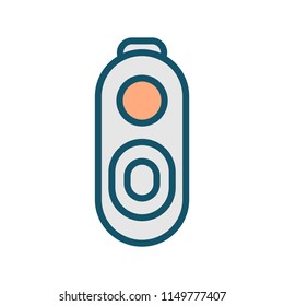 Line art mix colorful mobile camera icon vector