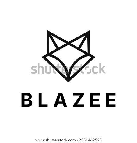 Line art modern fox logo