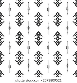 Line art modern tribal vector design , cool minimal geometric patterns inspired by old Nordic Viking rune art. Great for fabric, textile, carpet