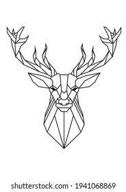 Line art of a moose
