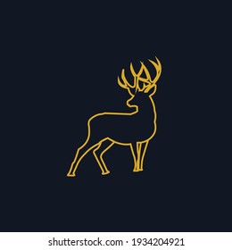 Line Art moose logo icon for brand