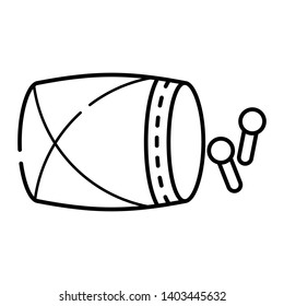 line art mosque drum, icon