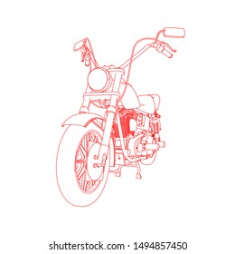 Line Art Motorcycle Coloring Page 260nw 1494857450 