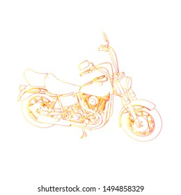 Line Art Motorcycle Coloring Page Motorcycle Stock Vector (Royalty Free ...