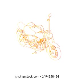 line art of motorcycle. Coloring page - motorcycle - illustration for the children