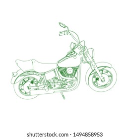 line art of motorcycle. Coloring page - motorcycle - illustration for the children