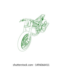 Line Art Motorcycle Coloring Page 260nw 1496066411 