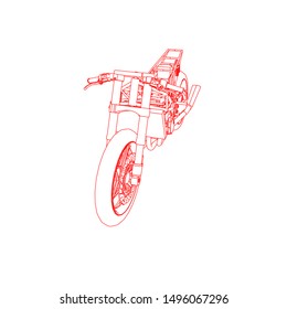 Line Art Motorcycle Coloring Page 260nw 1496067296 