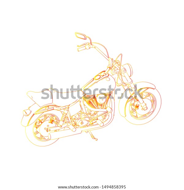 Line Art Motorcycle Coloring Page 600w 1494858395 