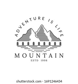 Line art mountain design inspiration