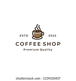 Line art Mug for Coffee Logo Icon Design Template