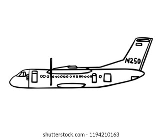 Line Art N250 Aircraft Stock Vector (Royalty Free) 1194210163 ...