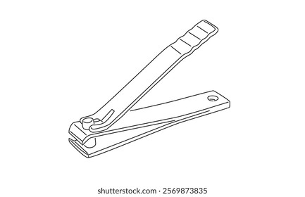 line art of nail cutter illustration