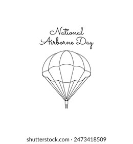 line art of National Airborne Day good for National Airborne Day celebrate. line art.