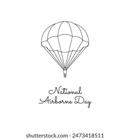 line art of National Airborne Day good for National Airborne Day celebrate. line art.