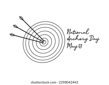line art of national archery day good for national archery day celebrate. line art. illustration.