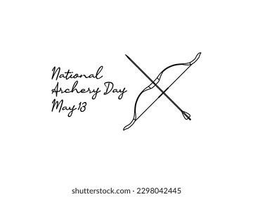 line art of national archery day good for national archery day celebrate. line art. illustration.