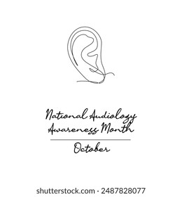 line art of National Audiology Awareness Month good for National Audiology Awareness Month celebrate. line art.