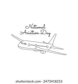 line art of National Aviation Day good for National Aviation Day celebrate. line art.