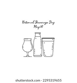 line art of national beverage day good for national beverage day celebrate. line art. illustration.