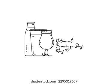 line art of national beverage day good for national beverage day celebrate. line art. illustration.