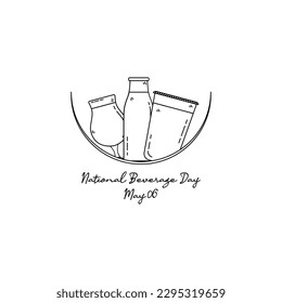 line art of national beverage day good for national beverage day celebrate. line art. illustration.