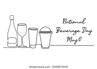 line art of National Beverage Day good for National Beverage Day celebrate. line art. illustration.