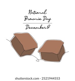 line art of National Brownie Day good for National Brownie Day celebrate. line art.